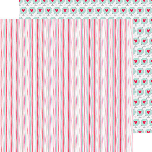 Doodlebug Design - Sweet Things Collection - 12 x 12 Double Sided Paper - Heart Strings