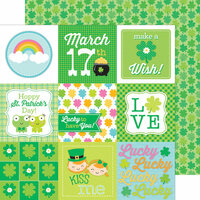 Doodlebug Design - Pot O Gold Collection - 12 x 12 Double Sided Paper - Clover Patch