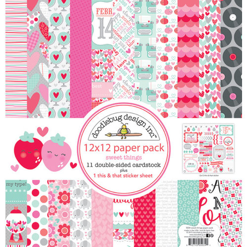 Doodlebug Design - Sweet Things Collection - 12 x 12 Paper Pack