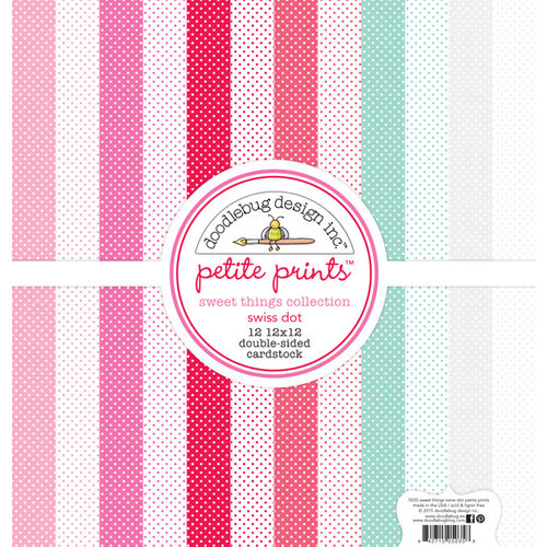 Doodlebug Design - Sweet Things Collection - 12 x 12 Paper Pack - Swiss Dot Petite Print Assortment
