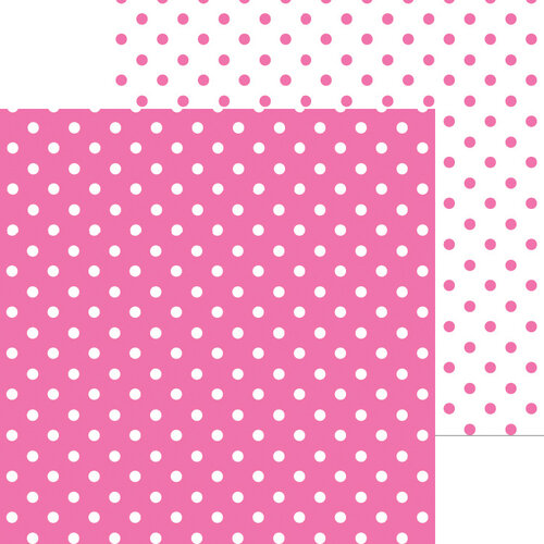 Doodlebug Design - 12 x 12 Double Sided Paper - Swiss Dot Petite Prints - Bubblegum