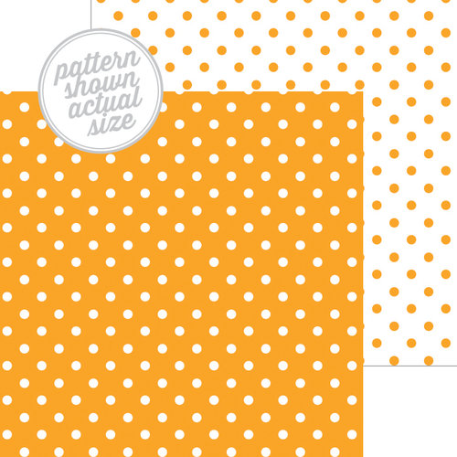 Doodlebug Design - 12 x 12 Double Sided Paper - Swiss Dot Petite Print - Tangerine