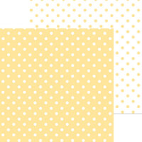 Doodlebug Design - 12 x 12 Double Sided Paper - Swiss Dot Petite Prints - Lemon