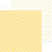 Doodlebug Design - 12 x 12 Double Sided Paper - Swiss Dot Petite Prints - Lemon