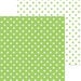 Doodlebug Design - 12 x 12 Double Sided Paper - Swiss Dot Petite Prints - Limeade