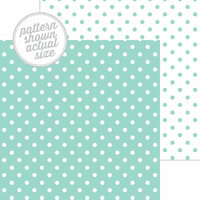 Doodlebug Design - 12 x 12 Double Sided Paper - Swiss Dot Petite Print - Pistachio