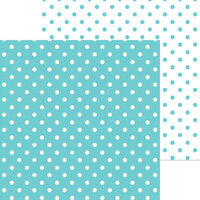 Doodlebug Design - 12 x 12 Double Sided Paper - Swiss Dot Petite Prints - Swimming Pool
