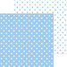 Doodlebug Design - 12 x 12 Double Sided Paper - Swiss Dot Petite Prints - Bubble Blue
