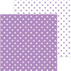 Doodlebug Design - 12 x 12 Double Sided Paper - Swiss Dot Petite Prints -Orchid