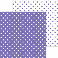 Doodlebug Design - 12 x 12 Double Sided Paper - Swiss Dot Petite Print - Lilac
