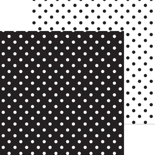 Doodlebug Design - 12 x 12 Double Sided Paper - Swiss Dot Petite Prints - Beetle Black