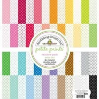 Doodlebug Design - 12 x 12 Paper Pack - Rainbow Swiss Dot - Petite Print Assortment