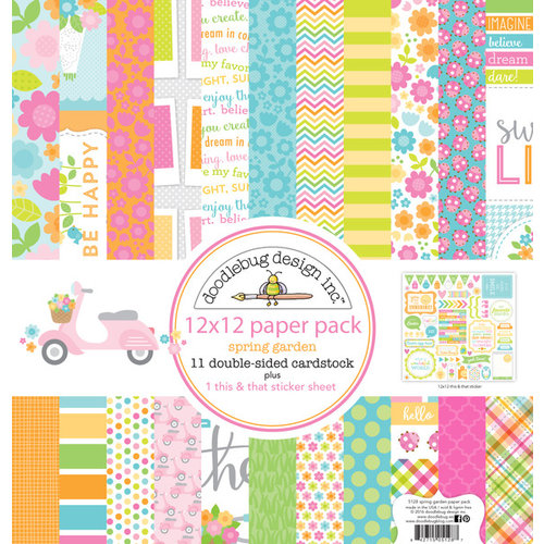 Doodlebug Design - Spring Garden Collection - 12 x 12 Paper Pack