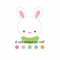 Doodlebug Design - Bunnyville Collection - Cardstock Stickers - Sweet Rolls - Mini Icons - Bunnies