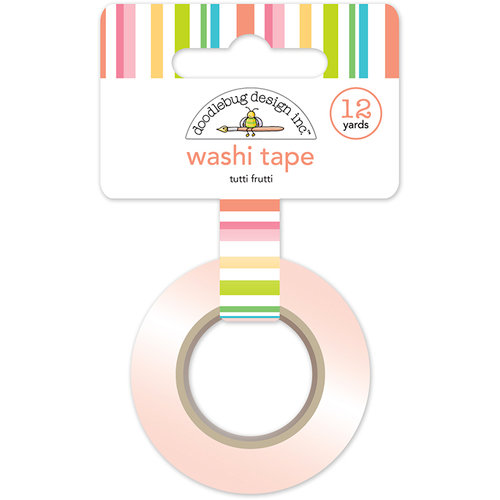 Doodlebug Design - Fun in the Sun Collection - Washi Tape - Tutti Frutti Stripe