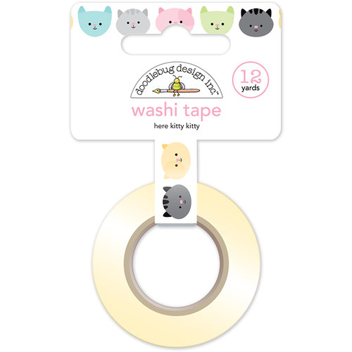 Doodlebug Design - Kitten Smitten Collection - Washi Tape - Here Kitty Kitty
