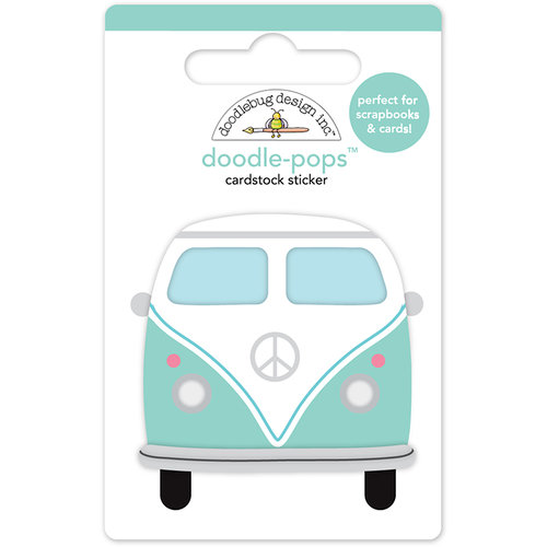 Doodlebug Design - Fun in the Sun Collection - Doodle-Pops - 3 Dimensional Cardstock Stickers - Caravan