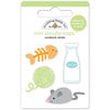 Doodlebug Design - Kitten Smitten Collection - Doodle-Pops - 3 Dimensional Cardstock Stickers - Kitten Caboodle Mini