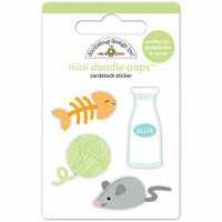 Doodlebug Design - Kitten Smitten Collection - Doodle-Pops - 3 Dimensional Cardstock Stickers - Kitten Caboodle Mini