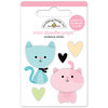 Doodlebug Design - Kitten Smitten Collection - Doodle-Pops - 3 Dimensional Cardstock Stickers - Bitty Kitties Mini