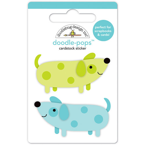 Doodlebug Design - Puppy Love Collection - Doodle-Pops - 3 Dimensional Cardstock Stickers - Teenie Weenie Dogs