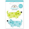 Doodlebug Design - Puppy Love Collection - Doodle-Pops - 3 Dimensional Cardstock Stickers - Teenie Weenie Dogs