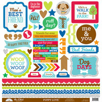 Doodlebug Design - Puppy Love Collection - 12 x 12 Cardstock Stickers - This and That