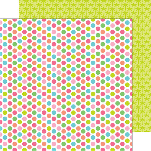 Doodlebug Design - Fun in the Sun Collection - 12 x 12 Double Sided Paper - Polka-Dot Party