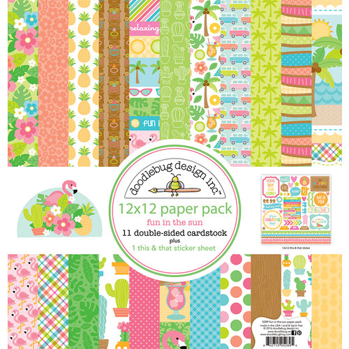 Doodlebug Design - Fun in the Sun Collection - 12 x 12 Paper Pack