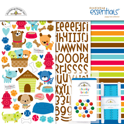 Doodlebug Design - Puppy Love Collection - Essentials Kit
