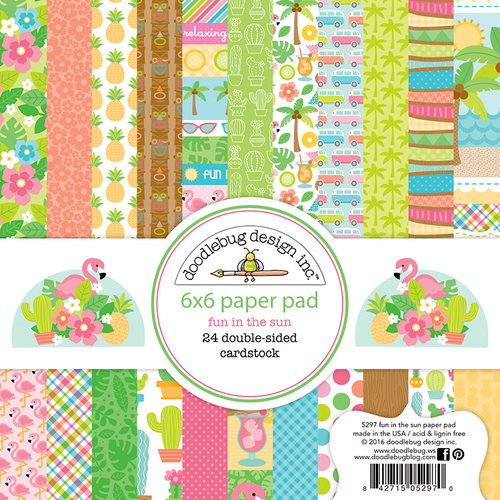 Doodlebug Design - Fun in the Sun Collection - 6 x 6 Paper Pad