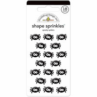 Doodlebug Design - Boos and Brews Collection - Halloween - Sprinkles - Self Adhesive Enamel Shapes - Spooky Spiders