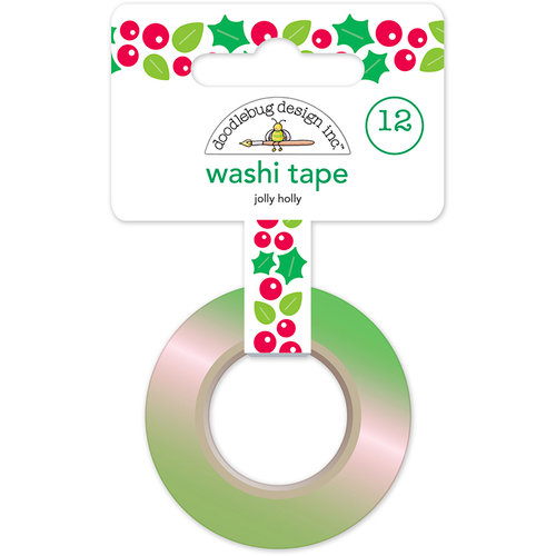 Doodlebug Design - Here Comes Santa Claus Collection - Christmas - Washi Tape - Jolly Holly