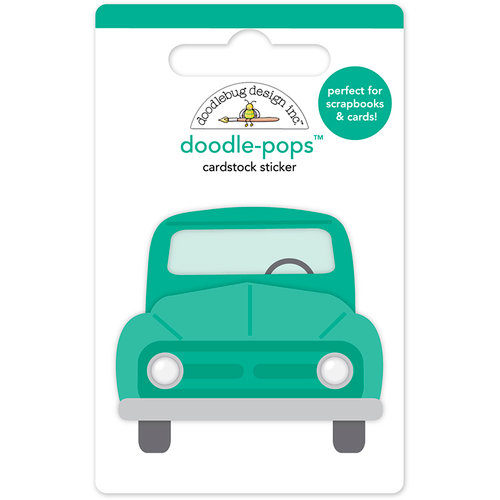 Doodlebug Design - Flea Market Collection - Doodle-Pops - 3 Dimensional Cardstock Stickers - Pickup Truck