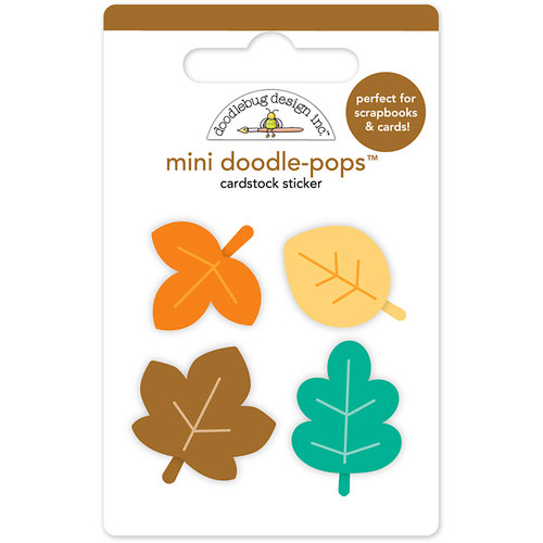 Doodlebug Design - Flea Market Collection - Doodle-Pops - 3 Dimensional Cardstock Stickers - Autumn Leaves Mini