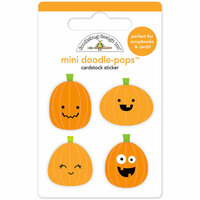 Doodlebug Design - Boos and Brews Collection - Halloween - Doodle-Pops - 3 Dimensional Cardstock Stickers - Pumpkin Pals