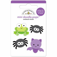Doodlebug Design - Boos and Brews Collection - Halloween - Doodle-Pops - 3 Dimensional Cardstock Stickers - Cute Critters Mini
