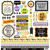 Doodlebug Design - Boos and Brews Collection - Halloween - 12 x 12 Cardstock Stickers - This and That