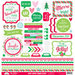 Doodlebug Design - Here Comes Santa Claus Collection - Christmas - 12 x 12 Cardstock Stickers - This and That