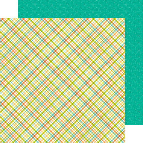 Doodlebug Design - Flea Market Collection - 12 x 12 Double Sided Paper - Garden Plaid