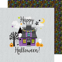 Doodlebug Design - Boos and Brews Collection - Halloween - 12 x 12 Double Sided Paper - Midnight Magic