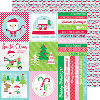 Doodlebug Design - Here Comes Santa Claus Collection - Christmas - 12 x 12 Double Sided Paper - Santa Celebration