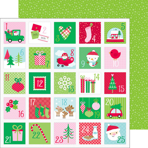 Doodlebug Design - Here Comes Santa Claus Collection - Christmas - 12 x 12 Double Sided Paper - Christmas Countdown