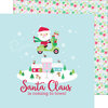 Doodlebug Design - Here Comes Santa Claus Collection - Christmas - 12 x 12 Double Sided Paper - Frosty Flakes
