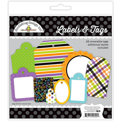 Doodlebug Design - Boos and Brews Collection - Halloween - Labels and Tags