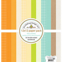 Doodlebug Design - Flea Market Collection - 12 x 12 Paper Pack - Petite Print Assortment