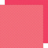 Doodlebug Design - 12 x 12 Double Sided Paper - Gingham and Linen Petite Prints - Ladybug