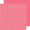 Doodlebug Design - Petite Prints Collection - 12 x 12 Double Sided Paper - Gingham and Linen - Cherry