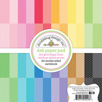 Doodlebug Design - Petite Prints Collection - 6 x 6 Paper Pad - Dot, Grid, Daisy and Stripe