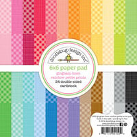 Doodlebug Design Petite Prints Gingham and Linen Rainbow Paper Pack